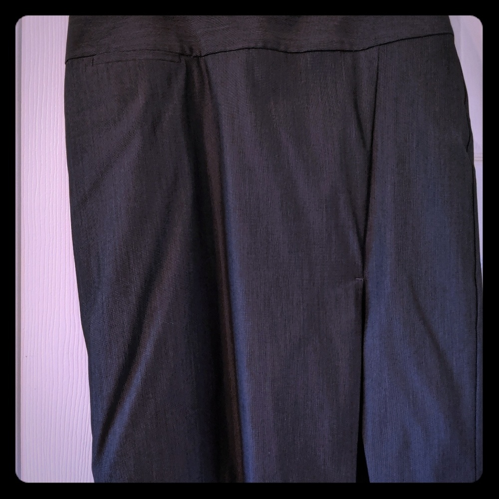Charcoal Gray Side Slit Pencil Skirt